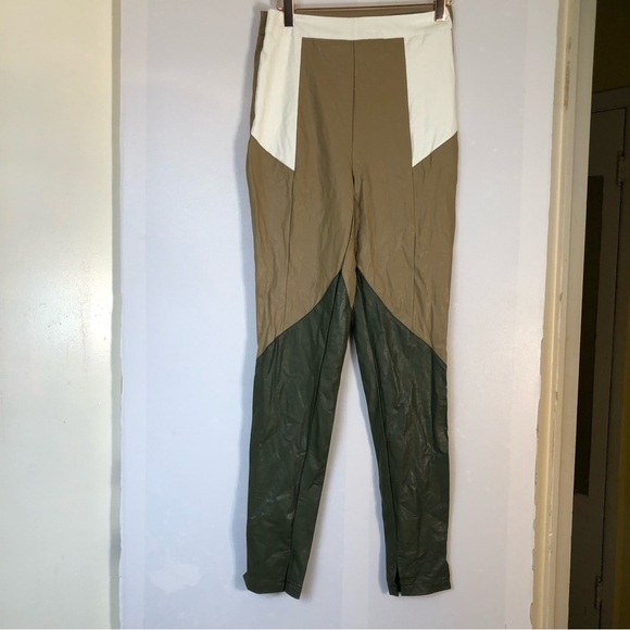 Shein Color Block PU Leather Pants-Size Small - Picture 4 of 13